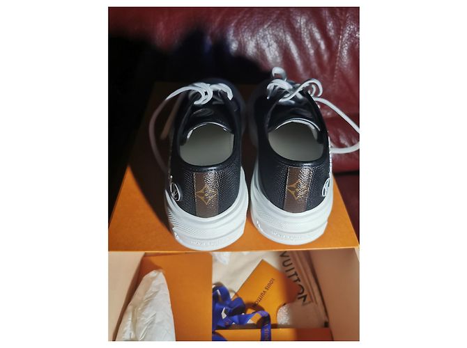 Sneakers Louis Vuitton in tela nera 40 FR Nero - vista 2