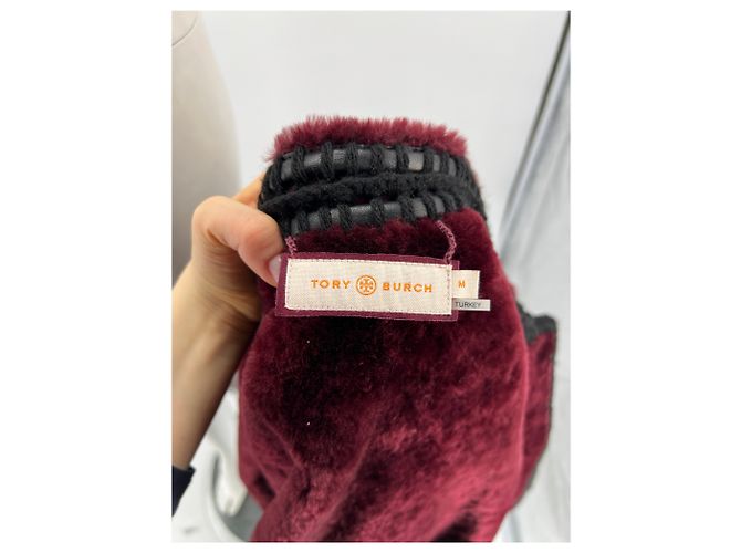 Abrigos Tory Burch T.International M Piel Burdeos - vista 7