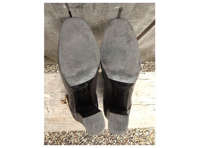 Botines Chloé de cuero marrón oscuro - vista 5