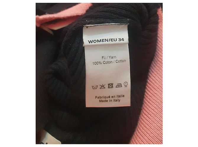 Autre Marque Y/Project Maxi-Strickkleid mit drei Kragen Schwarz Hellrosa Mehrfarben - Ansicht 9