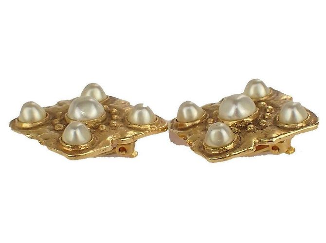Timeless Chanel Imitation Perlenkette Golden - Ansicht 3