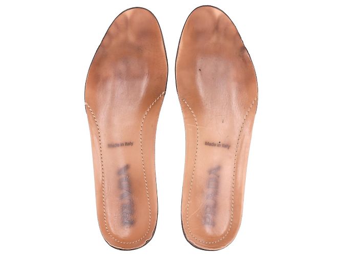Bow Mocasines Prada con lazo en piel con relieve de cocodrilo marrón - vista 7
