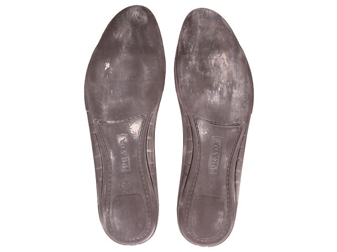 Bow Mocasines Prada con lazo en piel con relieve de cocodrilo marrón - vista 8