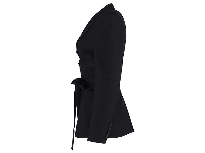 Autre Marque Christopher Esber-Blazer mit Taillenbund aus schwarzem Polyester - Ansicht 2