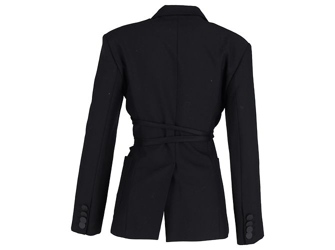 Autre Marque Christopher Esber-Blazer mit Taillenbund aus schwarzem Polyester - Ansicht 3
