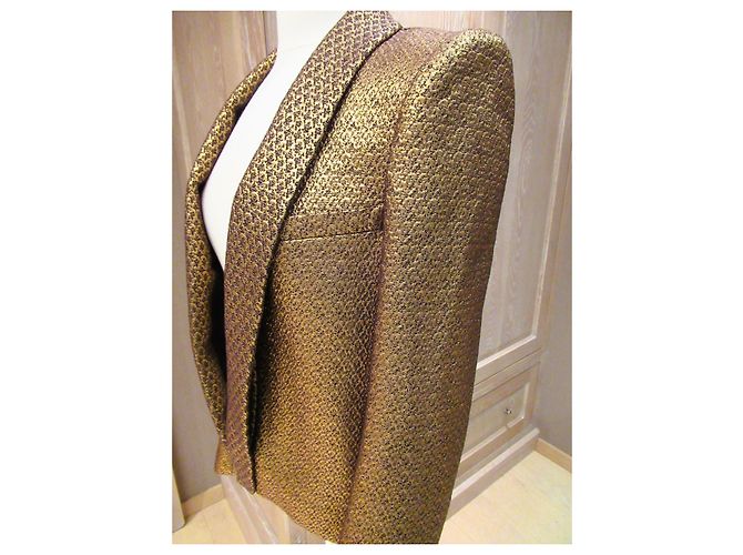 Lanvin Gold Jacquard Jacke Golden - Ansicht 7