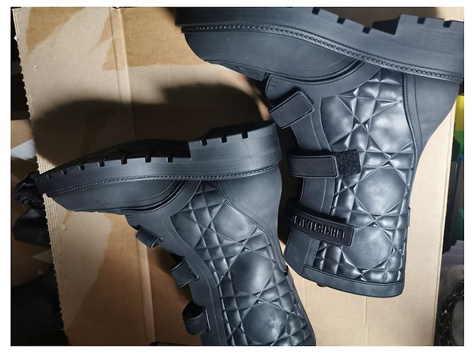 Botas Christian Dior Evolution de goma negras Negro - vista 7