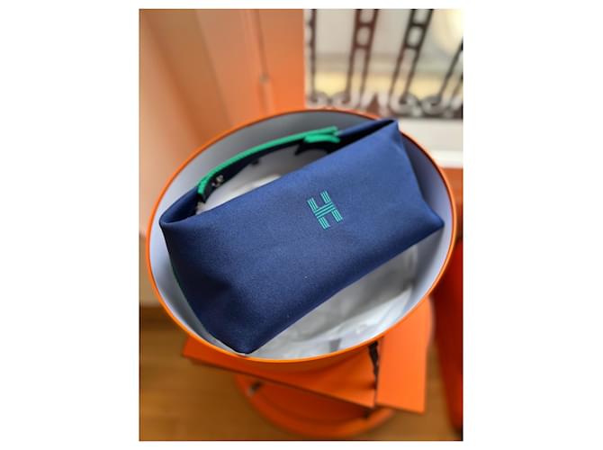 Hermès Hermes Beauty case Bride-à-Brac Blu - vista 2