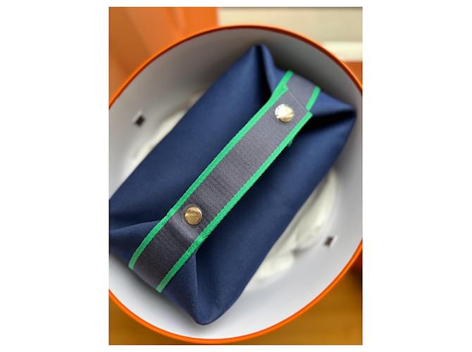 Hermès Hermes Beauty case Bride-à-Brac Blu - vista 3