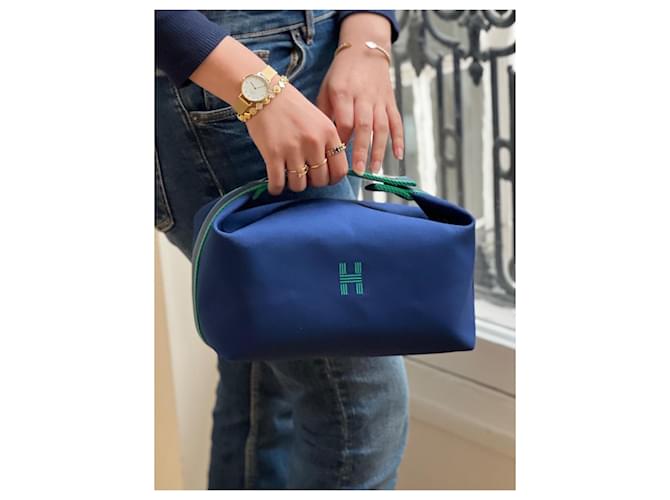 Hermès Hermes Beauty case Bride-à-Brac Blu - vista 9