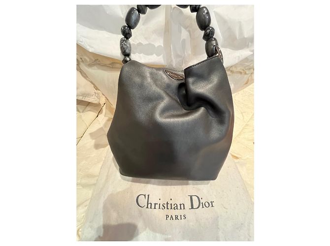 Borsa a mano Christian Dior Malice Paerla in agnello grigio - vista 7