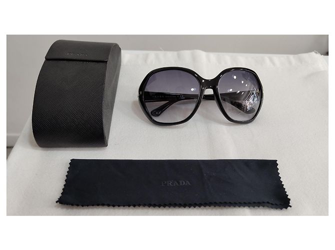 Gafas de sol Prada oversize negras de plástico Negro - vista 2