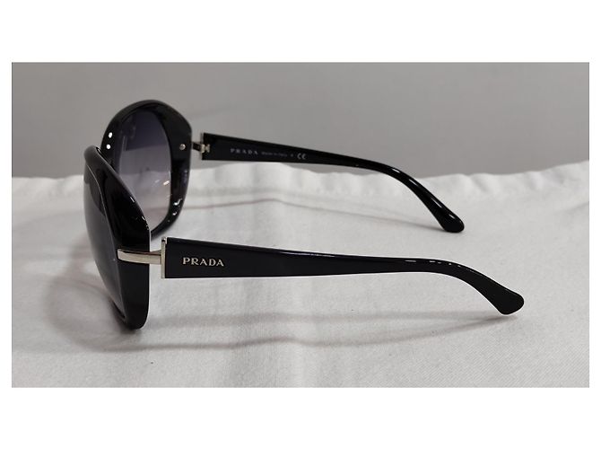 Gafas de sol Prada oversize negras de plástico Negro - vista 4