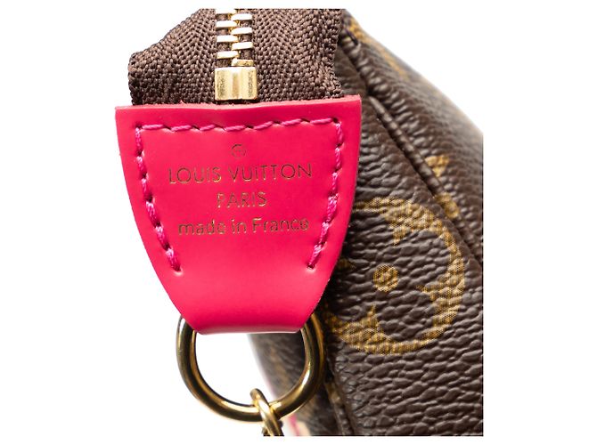 Mini pochette accessori Louis Vuitton con stampa natalizia Vivienne monogramma marrone - vista 6