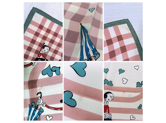 Foulard di seta Olive Oyl di Moschino, Moschino Cheap and Chic Rosa Multicolore - vista 7
