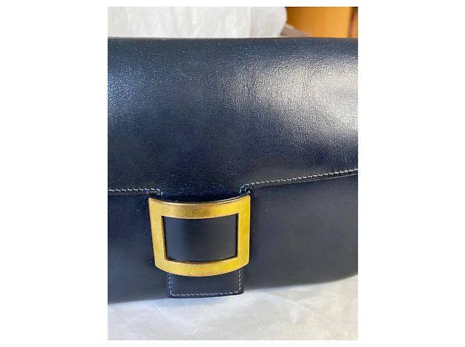 Hermès Constance azul marinho em couro - vista 5