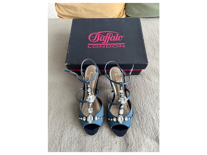Décolleté con strass Buffalo London Blu scuro - vista 3