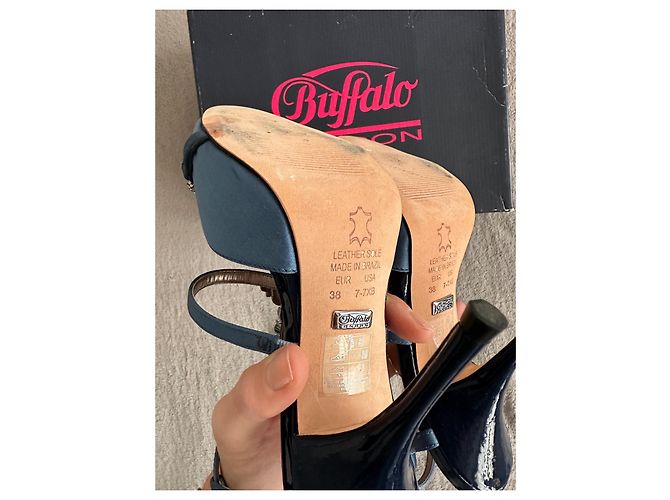 Décolleté con strass Buffalo London Blu scuro - vista 7