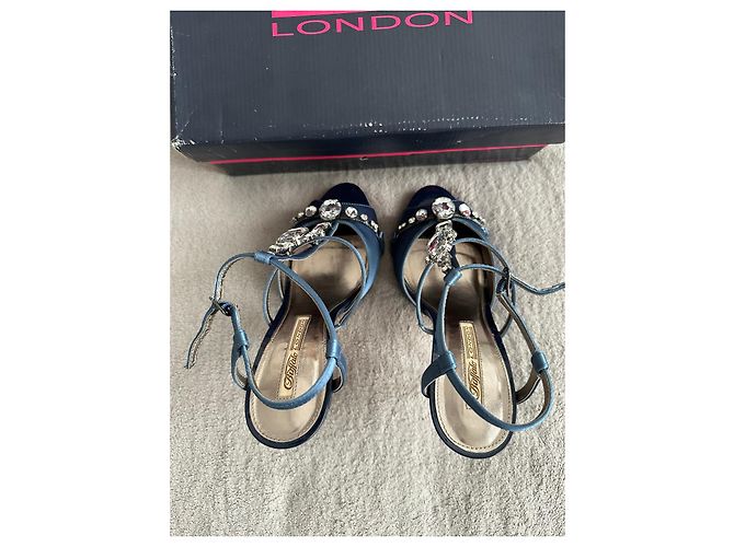 Décolleté con strass Buffalo London Blu scuro - vista 8