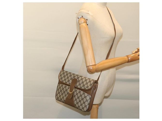 GUCCI Borsa a spalla GG Supreme PVC Beige Auth ep3681 - vista 22