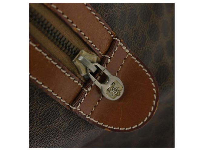 Céline CELINE Borsa Boston in tela macadam PVC Marrone Auth yk11253 - vista 18