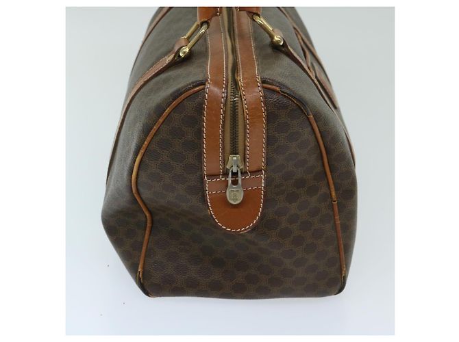Céline CELINE Borsa Boston in tela macadam PVC Marrone Auth yk11253 - vista 4