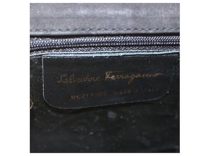 Borsa a mano Salvatore Ferragamo in pelle scamosciata 2modo Black Auth hk1171 Nero - vista 12