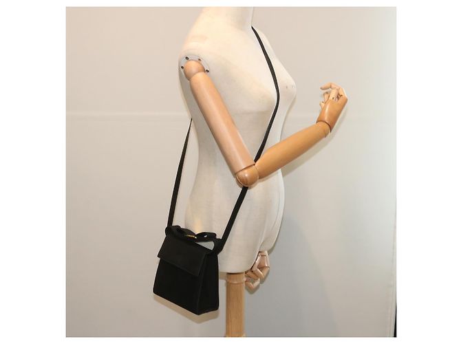 Borsa a mano Salvatore Ferragamo in pelle scamosciata 2modo Black Auth hk1171 Nero - vista 19