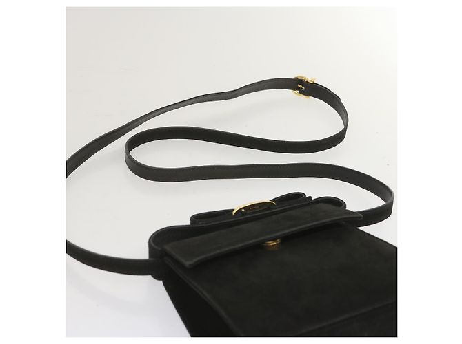 Borsa a mano Salvatore Ferragamo in pelle scamosciata 2modo Black Auth hk1171 Nero - vista 8