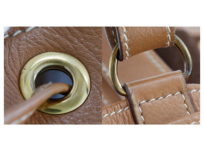 Market Hermès Bolsa com cordão GM do mercado de couro Marrom - vista 7