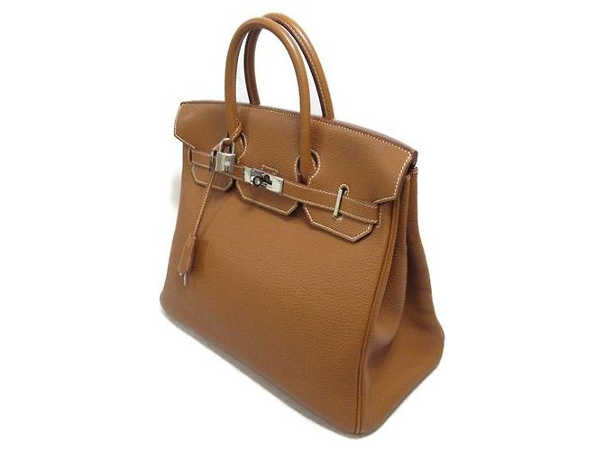 Haut à courroies Hermès Togo Haut A Courroies 32 Marrone - vista 3