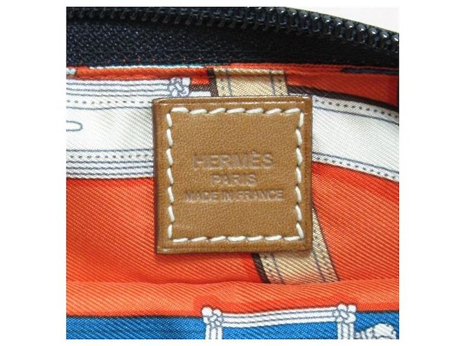 Duffle Hermès Borsone Cavalcadour Airsilk 44 Boston Bag Arancione - vista 6