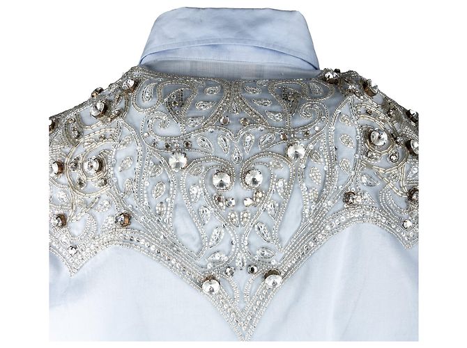 Camisa con adornos de cristal de Roberto Cavalli Azul - vista 2