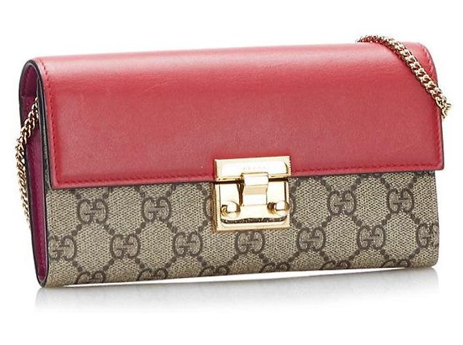 Padlock Gucci Cartera GG Supreme con candado y cadena - vista 2