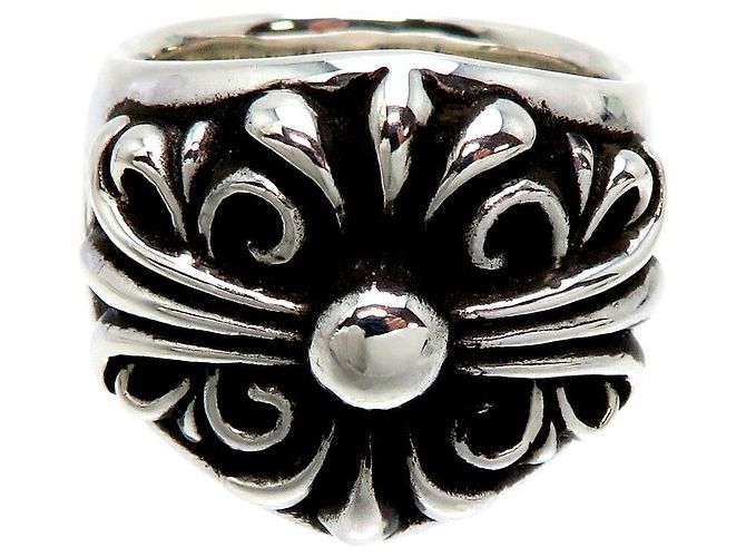 Chrome Hearts Bague florale en argent - vue 4