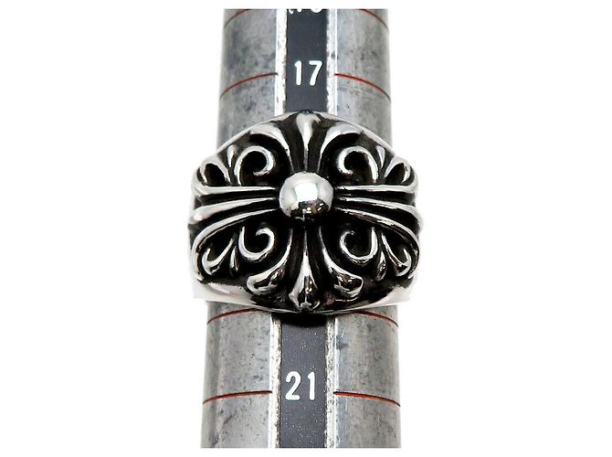 Chrome Hearts Bague florale en argent - vue 6