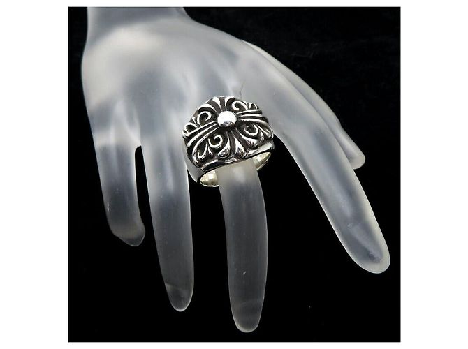 Chrome Hearts Bague florale en argent - vue 7