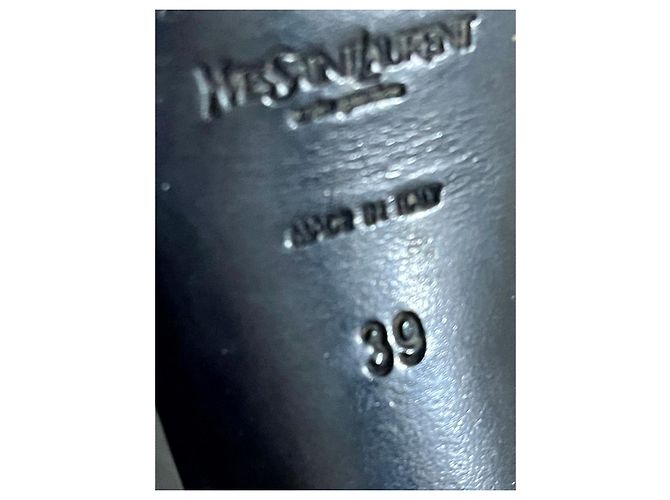 Yves Saint Laurent Tacchi Tribute neri con borchie, edizione limitata Nero Silver hardware - vista 9