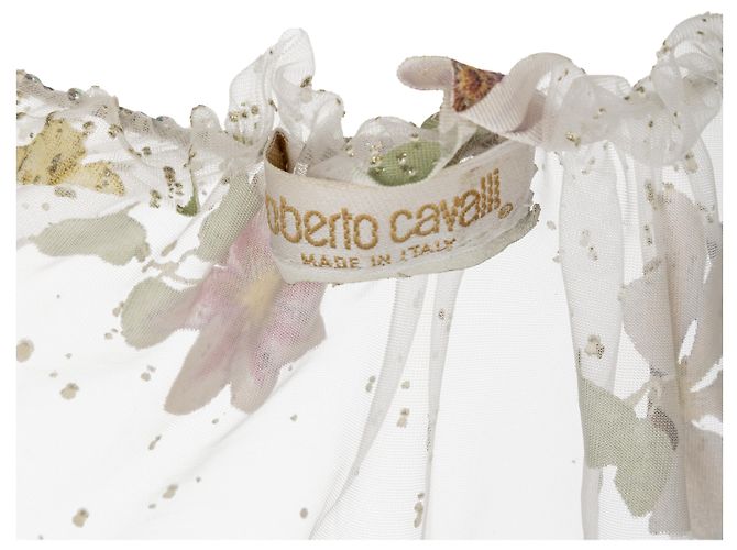 Top floreale trasparente Roberto Cavalli Multicolore - vista 4