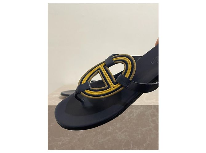 Hermès Sandali HERMES T.EU 41 Pelle Blu - vista 4