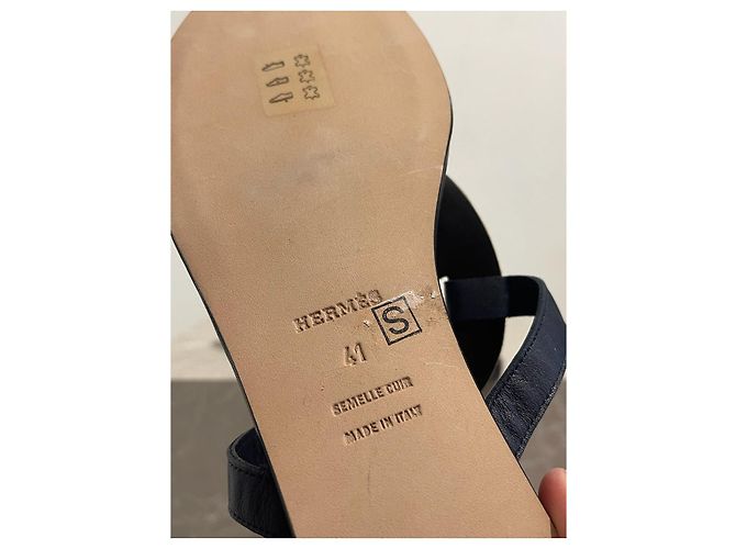 Hermès Sandali HERMES T.EU 41 Pelle Blu - vista 8
