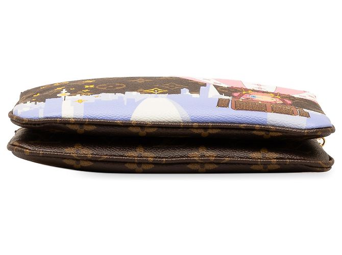 Borsa a tracolla Illustre Vivienne Shanghai con zip Pochette foderata con monogramma marrone Louis Vuitton - vista 4