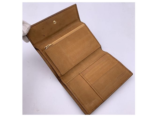 Fendissime Fendi Vintage Beige Perforated Leather Wallet - view 4