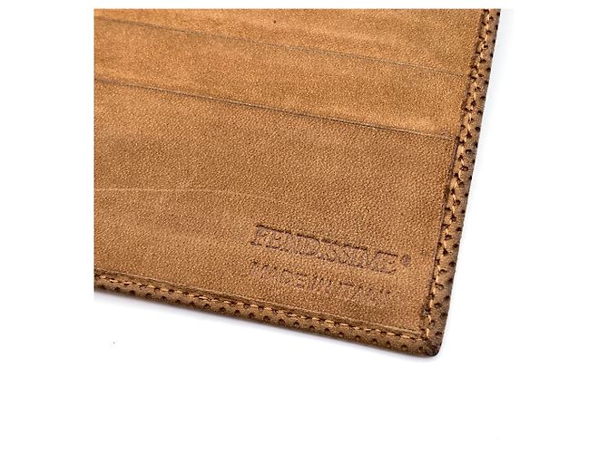 Fendissime Fendi Vintage Beige Perforated Leather Wallet - view 5