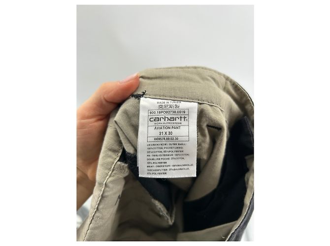 Autre Marque Pantaloni Carhartt T.International M Cotone Nero - vista 3