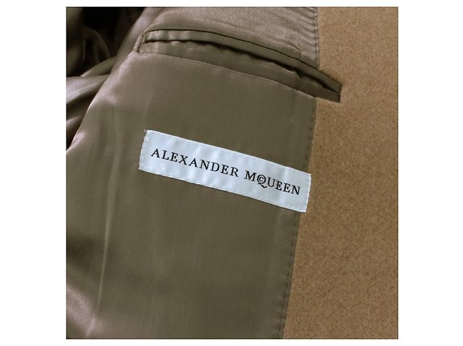 Alexander McQueen Bullion Embroidered Moth Coat Brown - view 12