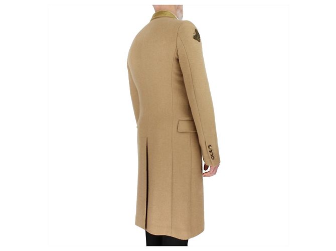 Alexander McQueen Bullion Embroidered Moth Coat Brown - view 4