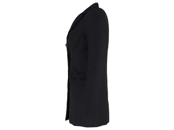 Giacca lunga Center Twill di Acne Studios in cotone nero - vista 2