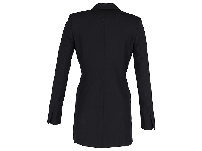 Giacca lunga Center Twill di Acne Studios in cotone nero - vista 3