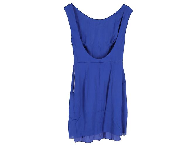 Acne Studios – Betty – Fließendes Minikleid aus Satin aus blauem Polyester - Ansicht 2